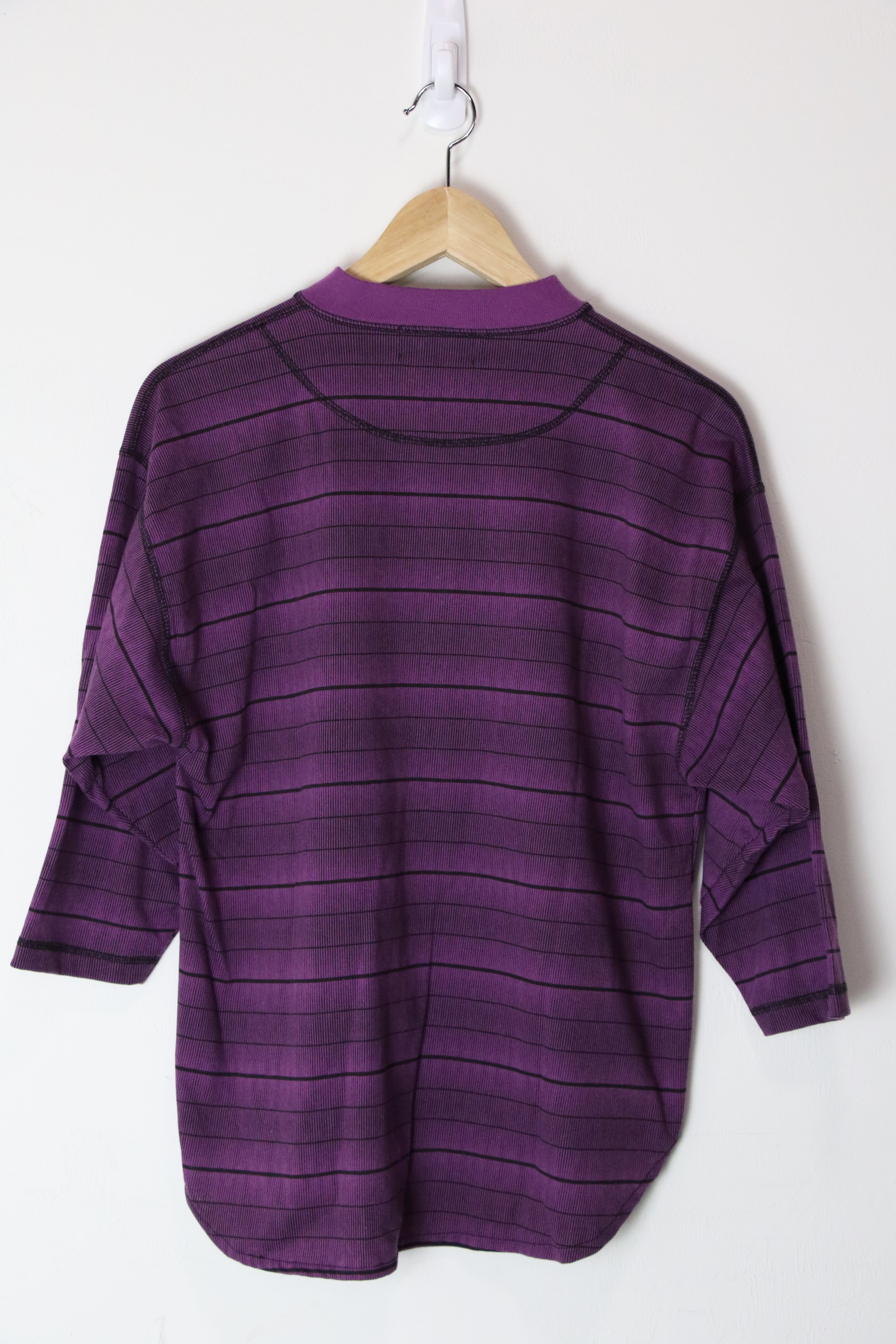 [S] Bugle Boy Purple Striped Henley
