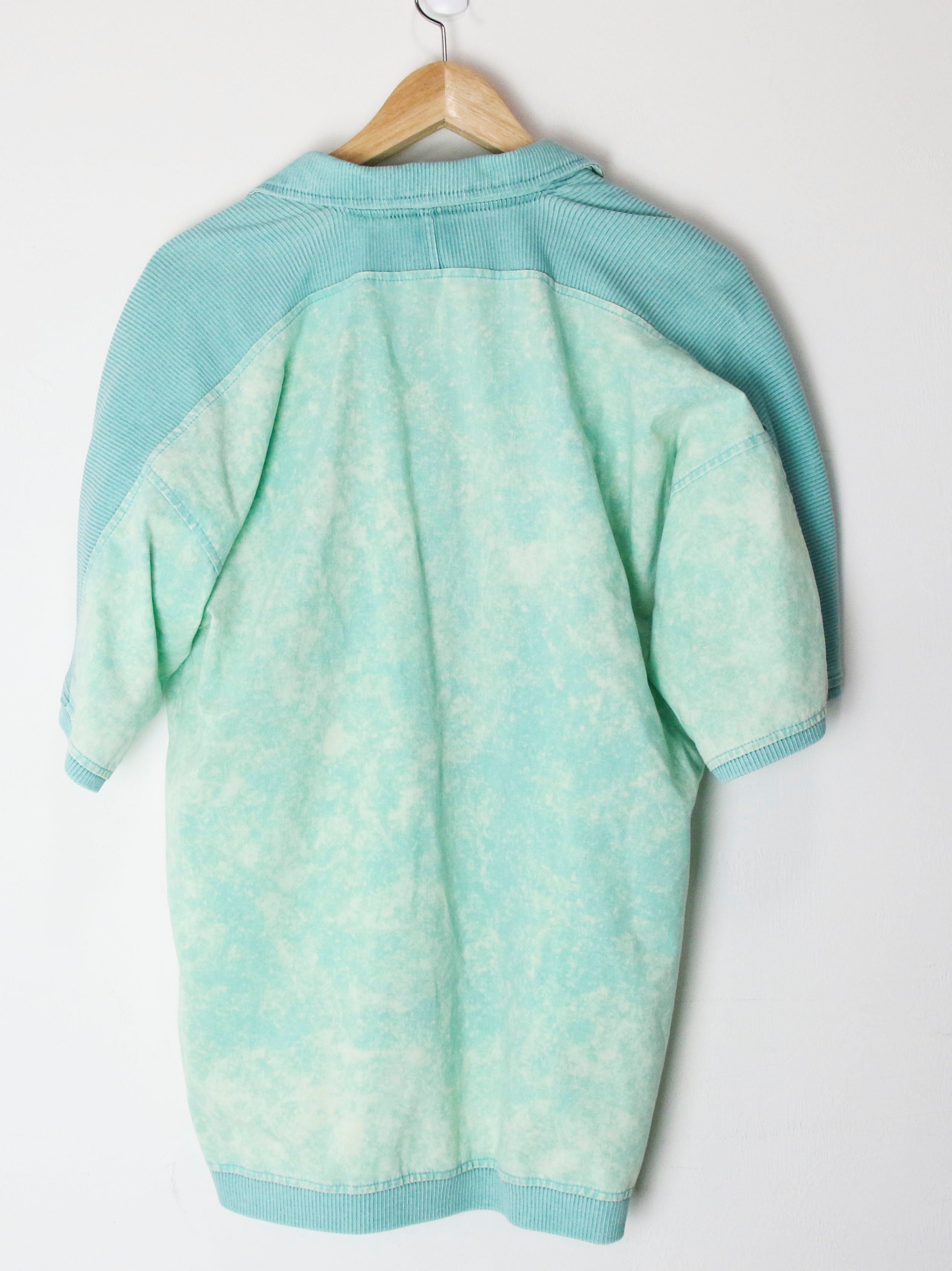 [S] 1980s Surf Ribbed Acid Wash Shirt