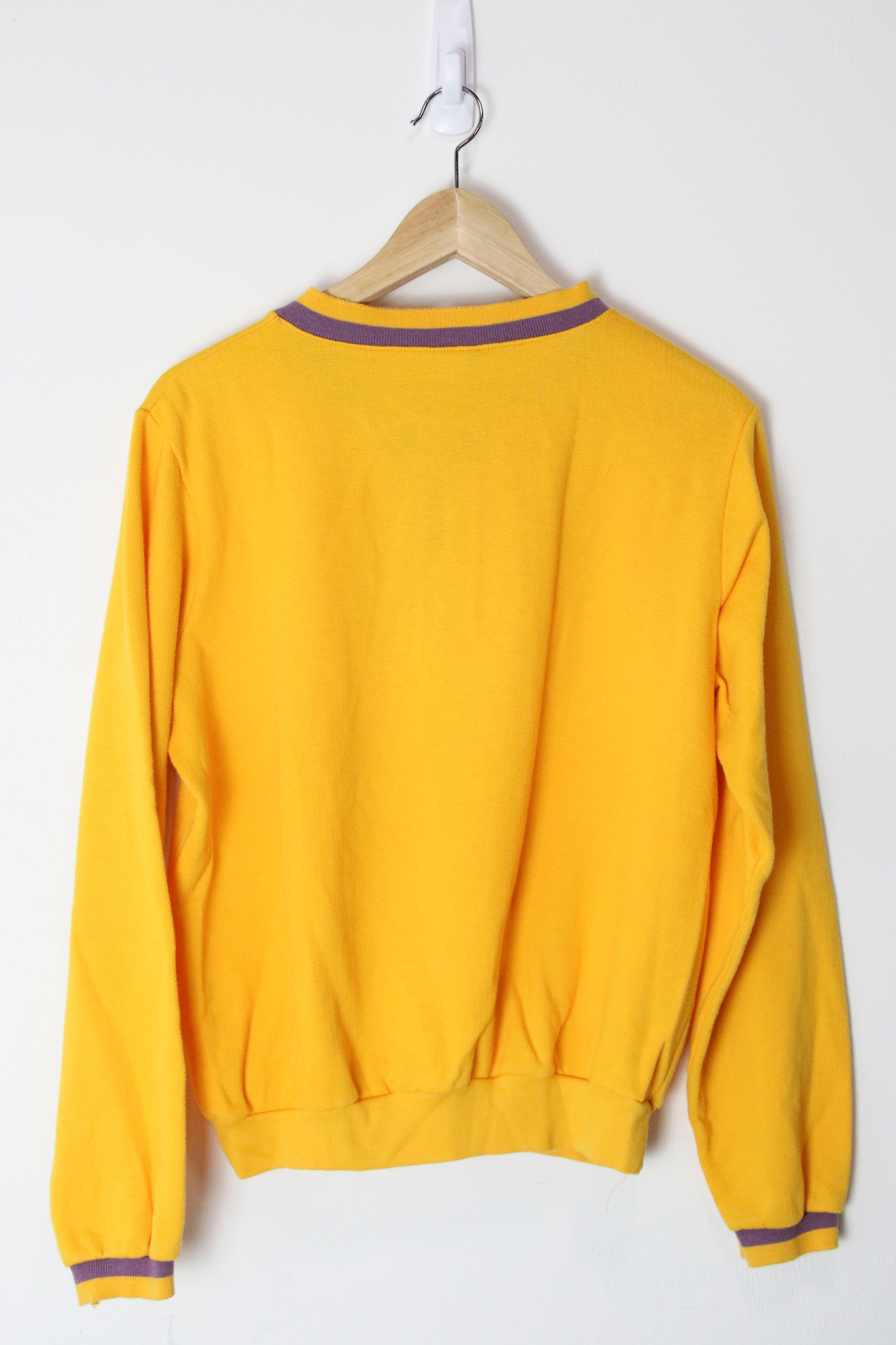 [M] Yellow Purple Sweatshirt