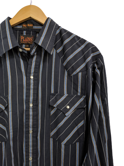 [L] Vintage Plains Western Wear Shirt