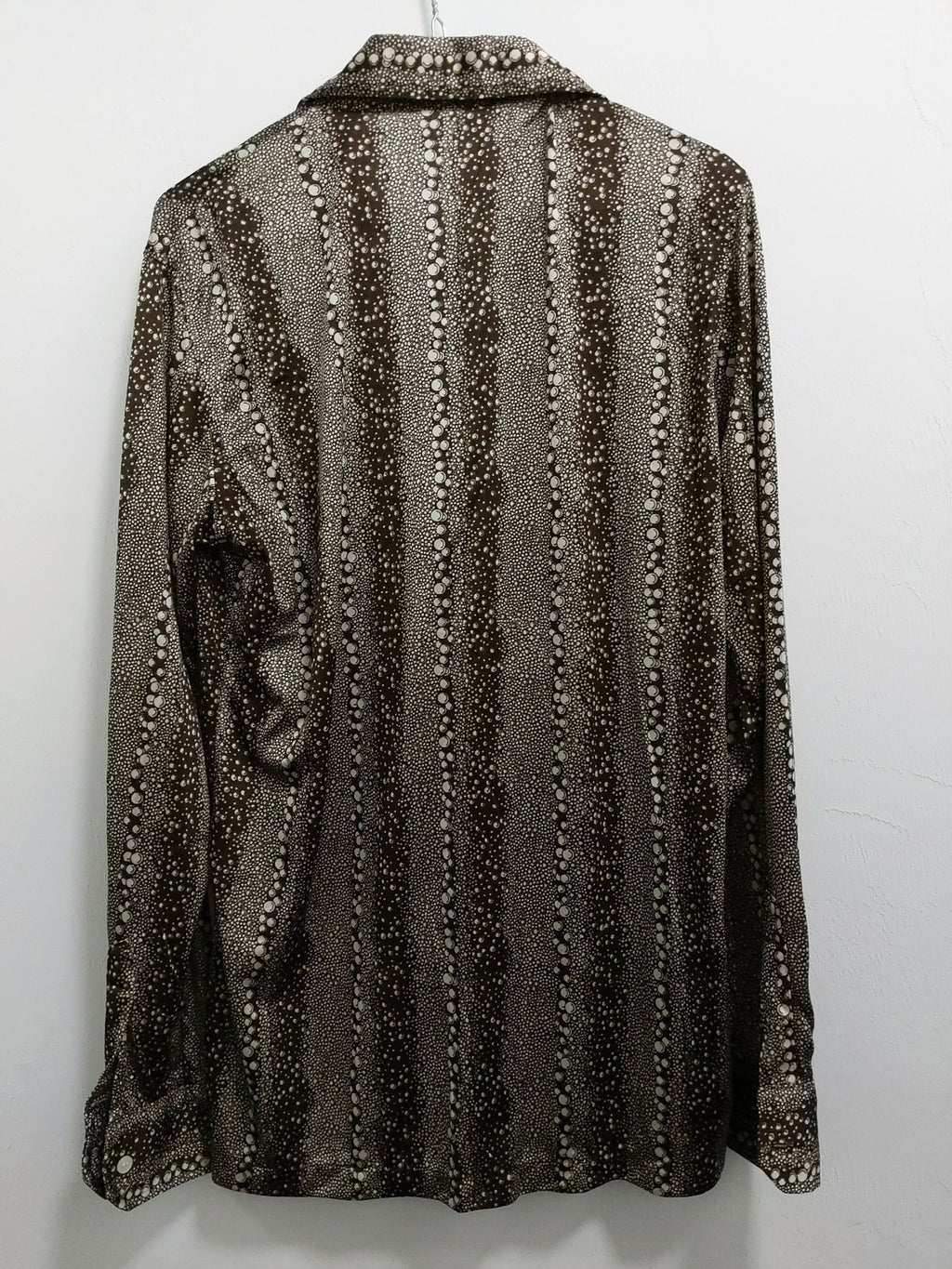 [L] 1970s Sears Novelty Print Nylon Shirt